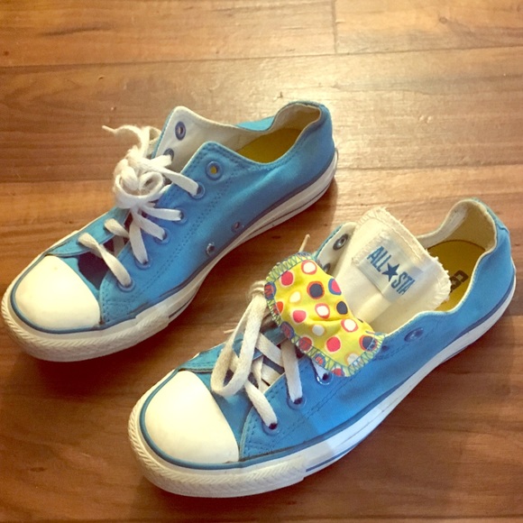 Converse Shoes - Unique converse with double polka dot tongue!